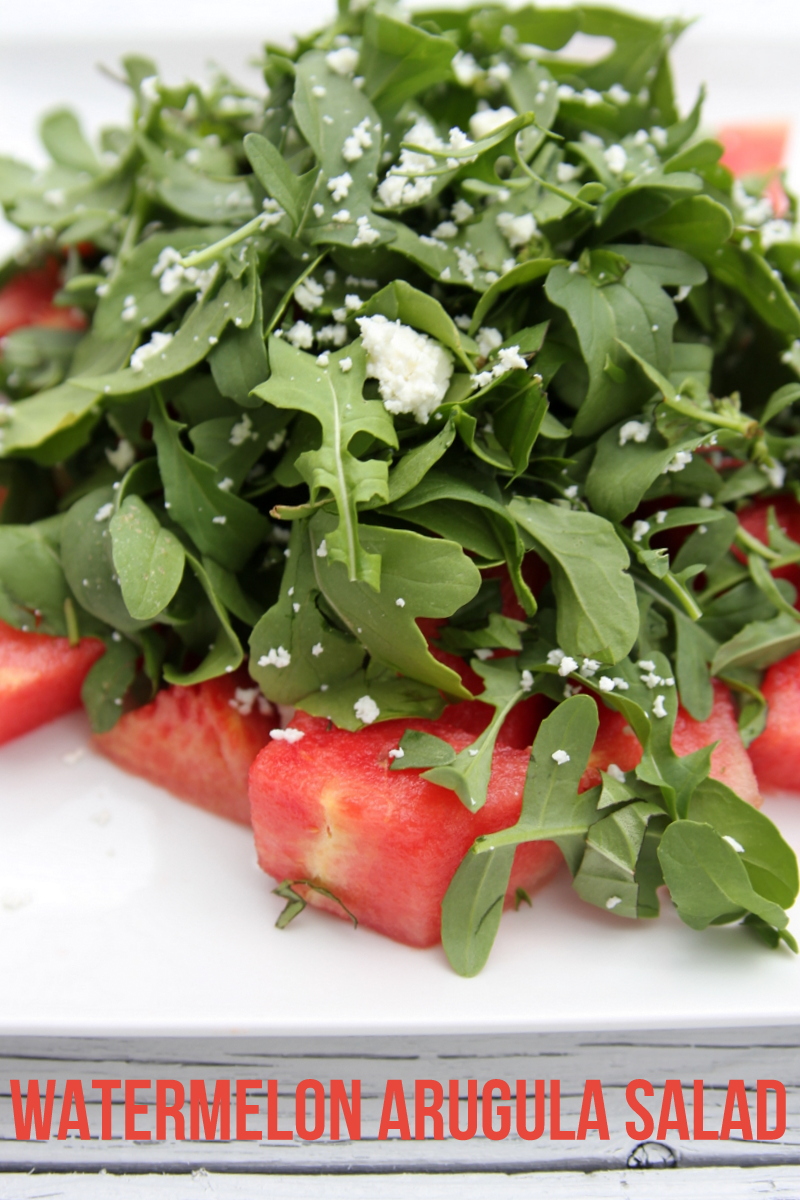 watermelon arugula mint salad recipe