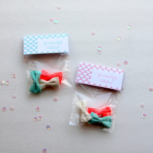 free printable valentines- “you’re bow-tiful” labels