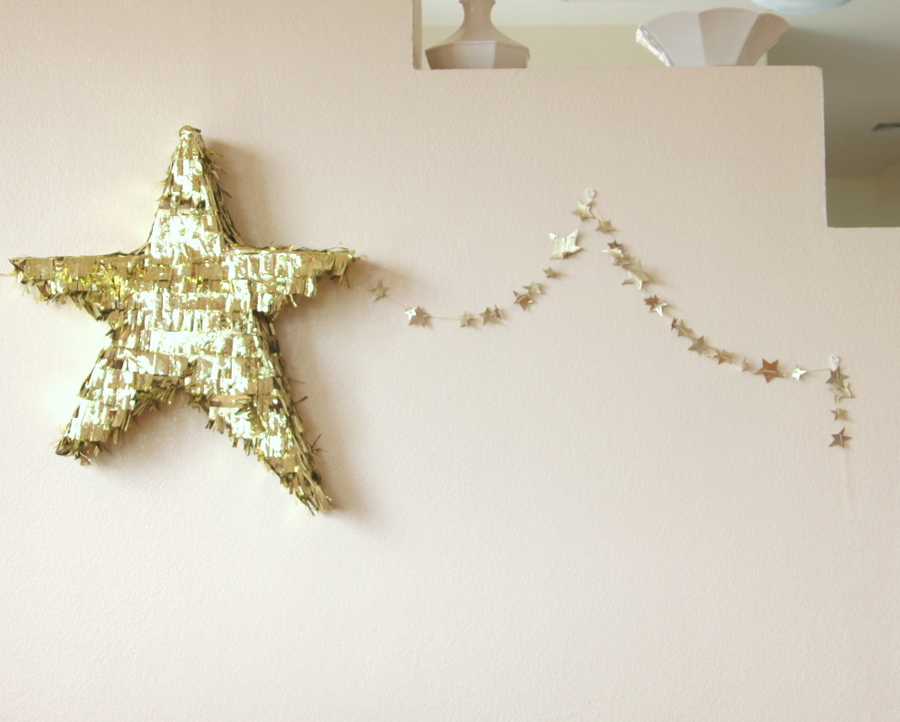 DIY leather star garland