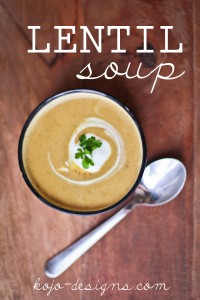 lentil soup at kojo-designs