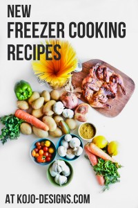 Overwhelmed by the idea of cooking from scratch every night? You don’t have to be! With one afternoon, a little planning, and some chopping, you’ll have a whole lineup of yummy dinners ready to pop into the crockpot or oven whenever you’re ready. Head on over to kojodesigns to get all the recipes.
