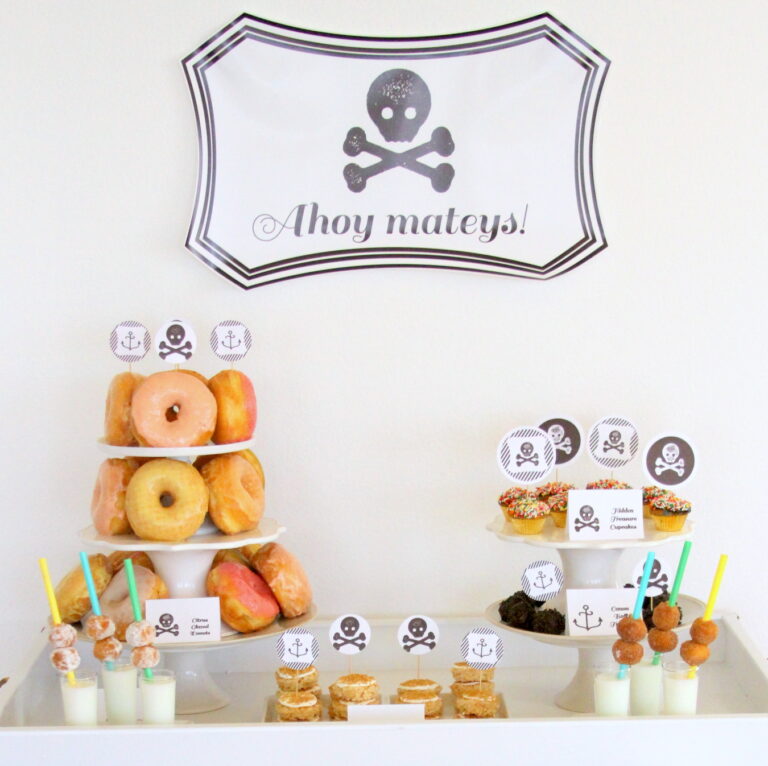 bright & modern pirate birthday party
