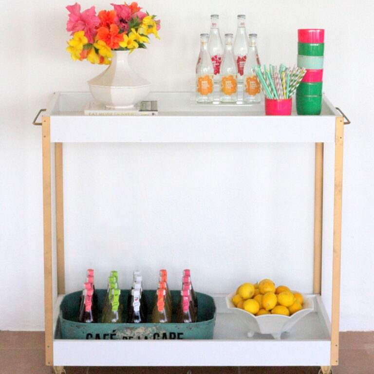 easiest ever DIY bar cart