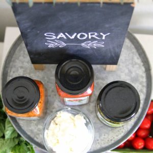 build your own bruschetta bar- the perfect combination of easy and delicious for holiday entertaining!