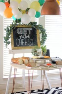 This grilled cheese bar is the ultimate in cozy comfort food! And also SO EASY to put together. (AKA- party food perfection!)