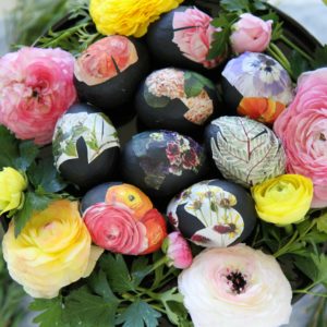 how to make gorgeous floral easter eggs