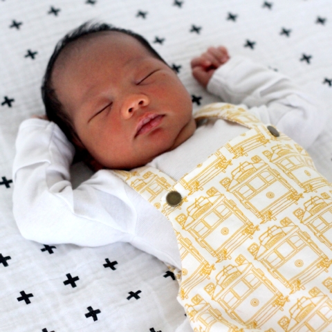 how to make a modern baby boy romper